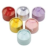 Adecco LLC 12 PCS Gift Boxes for Jewelry, Round Shape Earring Boxes, Small Ring Jewelry Boxes, 6 Assorted Color