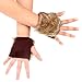 IETANG Women Girl Faux Fur Boots Shoes Cuffs Leg Warmers Wrist Cuff Warmers Costume Party Set (Color A)