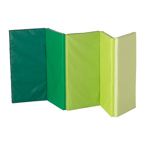 Children's Foam Folding Gym Mat, Green, Plufsig by IKEA