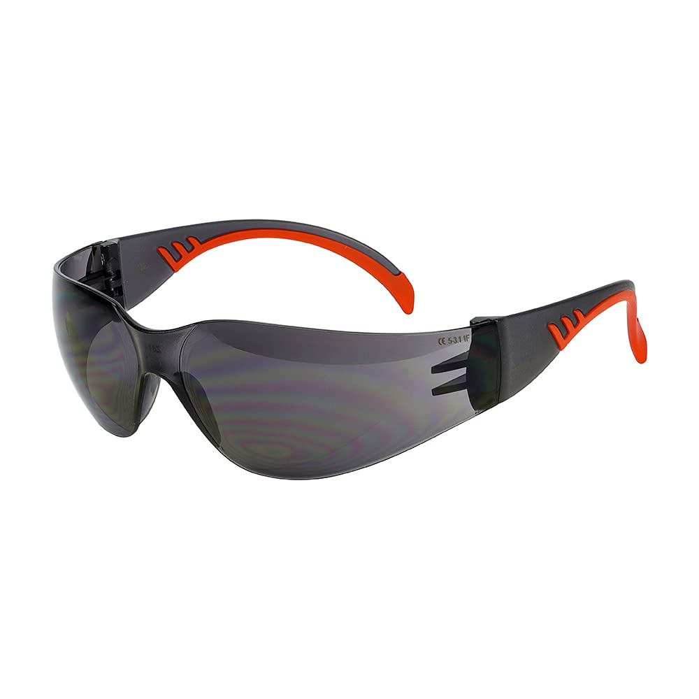 TIMCO Comfort Safety Glasses - Lightweight safety glasses with soft arms to give extra comfort and grip around the ears and temples when worn for long periods - Smoke