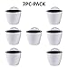 Self Watering Hanging Planters 7 Pack for Plants Flowers Indoor Outdoor Window Wall Plant Pots White Plastic Medium 5 Inch with Hooks by ShoppeWatch PL34thumb 1