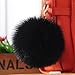 Dikoaina 2 Pieces Faux Fur Pom Pom Keychain Gold Ring Bag Charm Fluffy Fur Ball