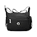 Fabuxry Crossbody Handbag for Women Organize Pack Shoulder Bag Messenger Purses (Black)