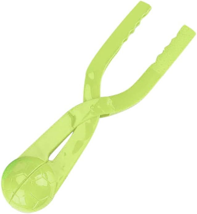 Monoche Super Durable Kids Snowball Maker Mold Clip Tool Toy Football Shape Sand Mold Perfect for Winter Outdoor Sports Kids Favorite Gift (Green)