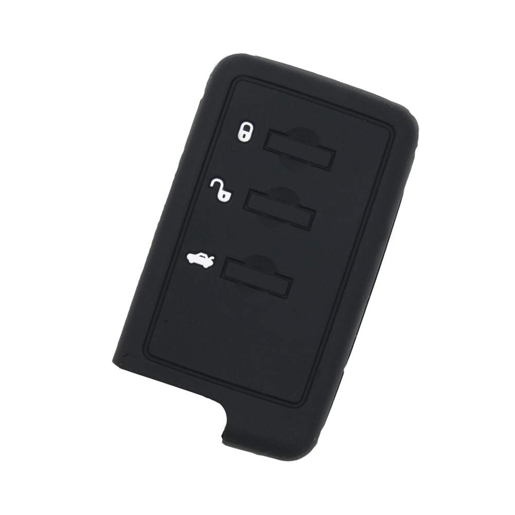 Happyit Silicone Car Key Cover for Subaru XV Forester Outback Legacy Impreza Mrxsti 3 Button Remote (Black)
