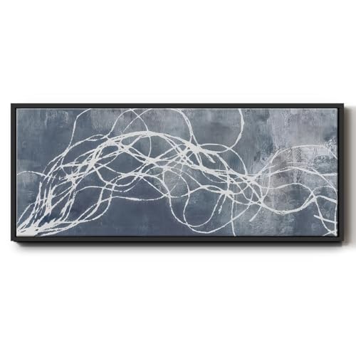 Renditions Gallery Abstract Floater Framed Wall Art Gray & White Textured Patte…