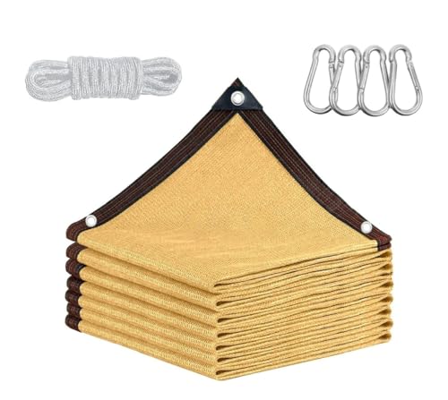 Trailabo Toldo de Lona 5x4m Reforçado, Rede de Sombra para Garagem, 90% de Bloqueio, Proteção Solar para Piscina e Jardim, Cantos Reforçados, Cobertura para Área Externa