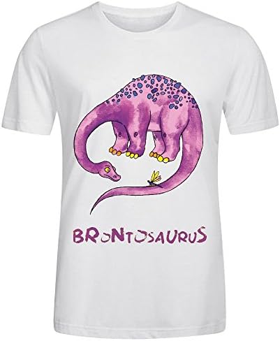 Biglala Dinoparty Brontosaurus Cool Mens T Shirts White