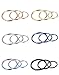 Udalyn 18 Pcs 18G Stainless Steel Nose Ring Cartilage Hoop Piercing For Men Women 6 Mixed Colors