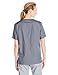 Landau Scrub Zone Relaxed Fit 2-Pocket V-Neck Scrub Top for Women 70221 Steel Grey