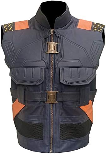Men's Cafe Racer Biker Cosplay Leather Vest 2XS to 3XL