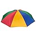 Juvale Waterproof Umbrella Hat, Pride Rainbow (20 in.)
