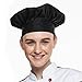 Chef Hat Adult Adjustable Professional Baker Kitchen Cooking Chef Hat, Black Chef Hats for Adult