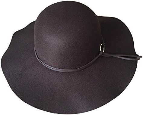 TASOON Women's Fedora Hat Wide Brim Warm Floppy Trilby, Vintage Decorative Hat