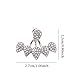 Honbay 1 Pair of Sparkling Crystal Rhinestone Earrings Fashion Water Drops Earrings Simple Chic Leaf Stud Earrings Ear Studs(Silver Tone)