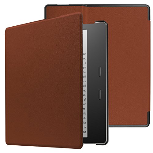 Leather Cover Case for All-New Kindle Oasis (9th Generation,2017 Release Only) Tablet Premium Ultra Cover with Auto Wake / Sleep for Kindle Oasis E-readers 7inch 2017 (Brown)