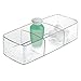 InterDesign Rain Cosmetic Organizer Bin for Vanity Cabinet to Hold Makeup, Beauty Products - Deep, Clear