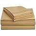 Elegant Comfort 1500 Premier Hotel Quality 4-Piece Bed Sheet Sets, Deep Pockets - Luxurious Wrinkle Free & Fade Resistant, Queen, Gold