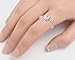 Blue Apple Co. Accent Halo Wedding Promise Ring Oval Cut Cubic Zirconia Round CZ Rose Tone Plated 925 Sterling Silver