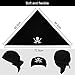 Tatuo 30 Pcs Pirates Eye Patches Captain Pirate Bandana Fake Mustache Pirate Gold Earrings Cosplay Party Costume Prop for Halloween Kid Adult Masquerade