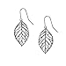 Humble Chic Women's Leaf Earrings Silver-Tone Lightweight Delicate Cutout Drops, Silver-Tone