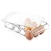 mDesign Stackable Plastic Covered Egg Tray Holder, Storage Container and Organizer for Refrigerator, Carrier Bin with Lid and Handle - Holds 12 Eggs - Pack of 2, Clear