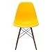 Poly and Bark Vortex Side Chair Walnut Legs, Yellow