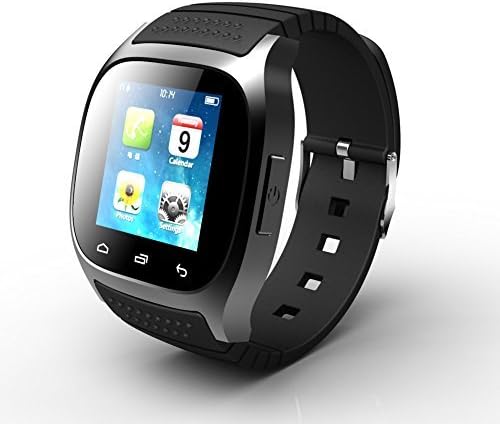 Qkking NEW Fashion Smart Bluetooth Watch M26 with LED display / Dial / SMS Reminding / Music Player / Pedometer for Mobile Phone-BLACK