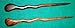 JWL (2) Rosewood Spiral 6 Inch Hair Sticks Shawl Pins Picks Pics Pins Forks - Hawaiian Style