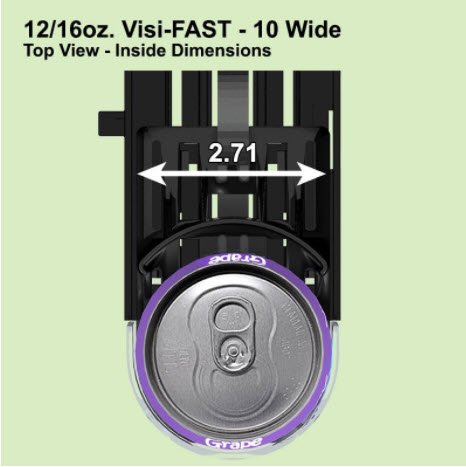 Display Technologies, LLC 12/16oz. Visi-Fast Pusher Glide - 6 Pack