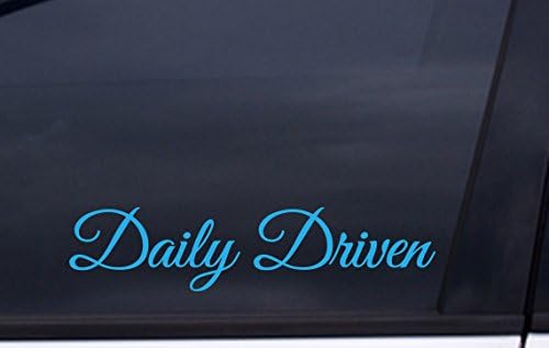 DAILY DRIVEN Decal 2"x9" BLUE Free Shipping drift hoodride stance jdm sticker