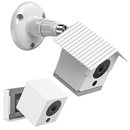 Aobelieve Mounting Kit for Wyze Cam, Outdoor Waterproof Housing Case and Wall Mount Bracket Holder, Compatible with Wyze Labs v1 and v2 Home Security Camera, White