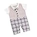 Taiycyxgan Baby Boy Summer Short Sleeve Gentleman Bow Tie Tuxedo Rompers Bodysuits Khaki 90