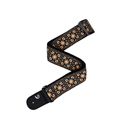 DAddario Eco-Comfort Woven Guitar Strap, Brown & Orange
