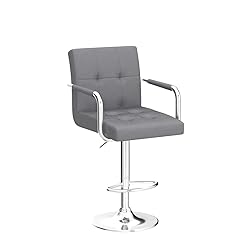 Yaheetech Velvet Bar Stools Set of 4, Adjustable