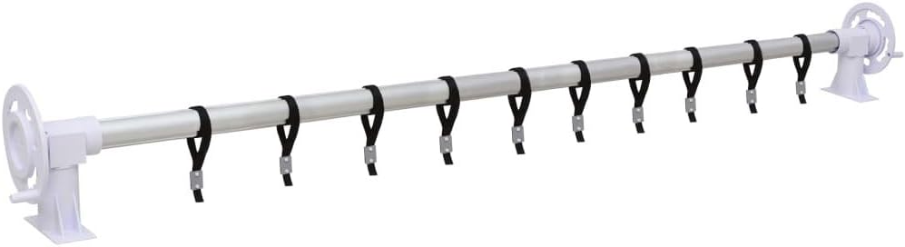 vidaXL Aufrollvorrichtung für Poolplane Solarfolie Poolfolie Poolabdeckung Abdeckplane Pool Aufroller Poolaufroller Kunststoffbasis Aluminium