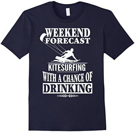 Men's Kitesurf-kitesurfing shirt- Kitesuft with chance of drinking XL Navy