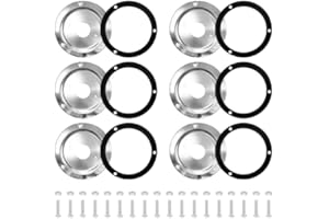 Yuqutum 4PCS Watermelon Light Bunk Adapter Kit, 4.3" Round Watermelon Lights Bracket Fit for any 4 1/4'' hole, Stainless Stee