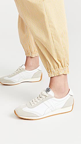 Buyr.com | Fashion Sneakers | Tory Burch Women's Hank Sneakers, Snow White/Beige, 9 Medium US