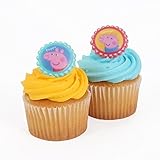 Bakery Crafts - Peppa Pig 24 Cupcake Topper Rings, 1.5