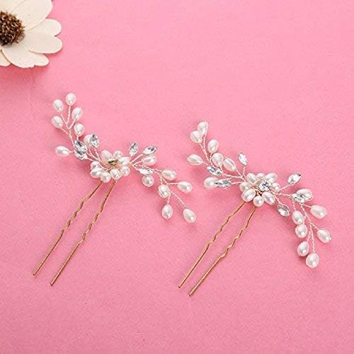 Losuya 4 x Elegant Ladies Pearl Rhinestone Hair Clips Wedding Bridal Hair Accessories, 1 count (Pack of 4) - Image 4