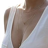 ABC® Women Simple Little Triangular Tassels Chian Bar Bohemia Alloy Necklace