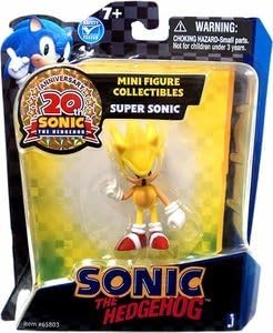 Sonic 20th Anniversary Collectible Mini Figure Super Sonic by Jazwares Toys