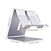 Esonstyle Cell Phone Stand Tablet Stand, [Updated Version] Aluminum Stand Holder Tablet Stand for 4-10 inch Mobile Phone and Tablet (Sliver)