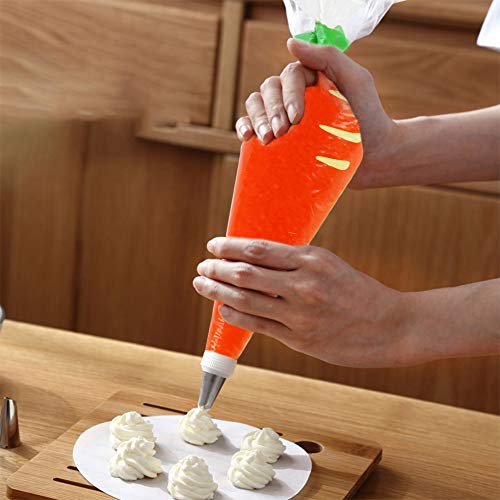 HANSGO Carrot Bag, 100PCS Easter Candy Bags Jelly Bean Candy Bag Cellophane Cone Bags Cookies Bags with Twist Ties