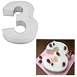 Large Number Three Birthday Wedding Anniversary Cake Tins / Pans / Mould by Falcon 14