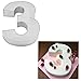Large Number Three Birthday Wedding Anniversary Cake Tins / Pans / Mould by Falcon 14