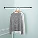 MyGift 33 Inch Matte Black Metal Corner Hanging Garment Rack, Heavy Duty Clothing Bar