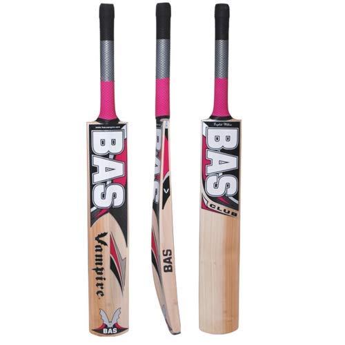 C&W BAS English Willow Cricket Bat Model Vampire Club 2019 Full Short Handle Light Weight Professional Edition + Free Padded Cover Shipping World Wide