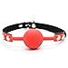 MyCHIC Open Breathable Leather Paly Ball for Men Women (Red with Lock)